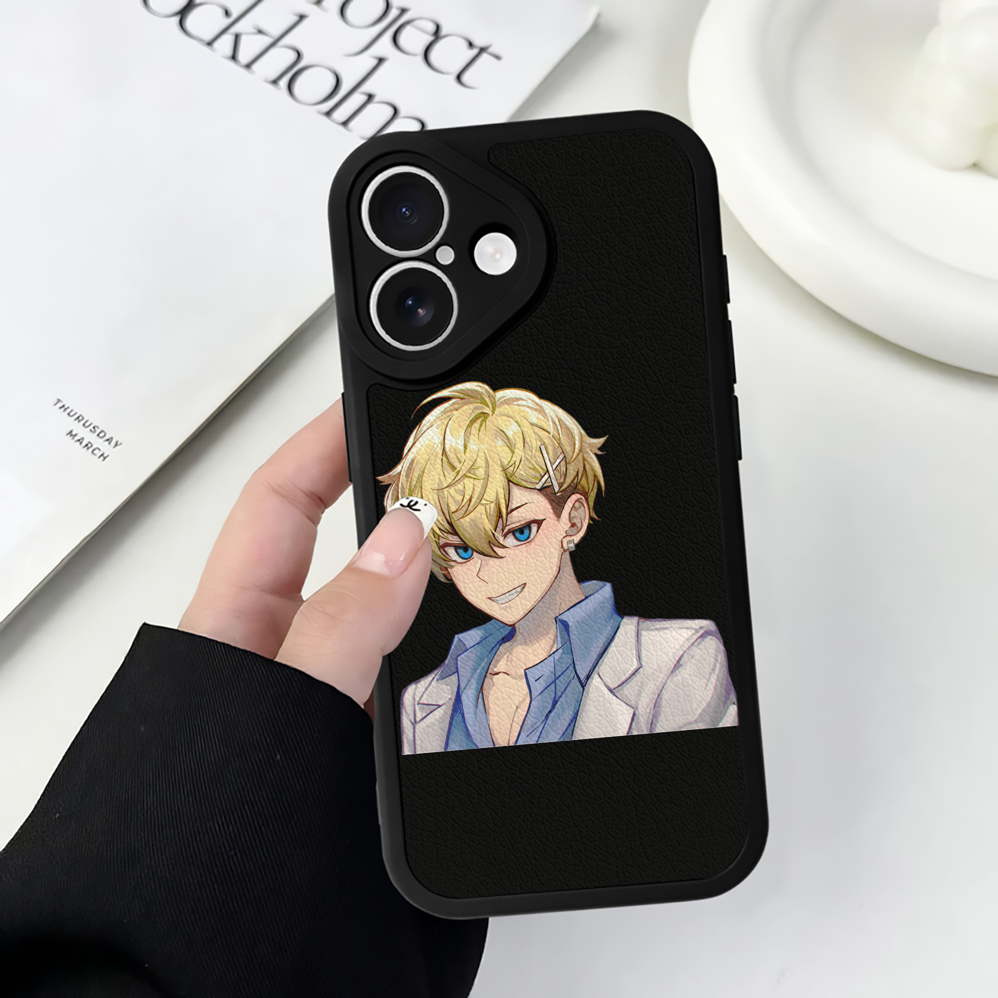 （画像用） 東京リベンジャーズ Tokyo Revengers 【iPhone 16シリーズ対応】シリコンスマホケース（レザー調） 材質：シリコン